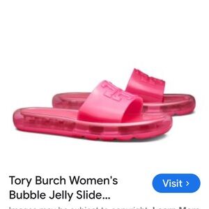 Tory Burch Pink Bubble Jelly Slide Sandals